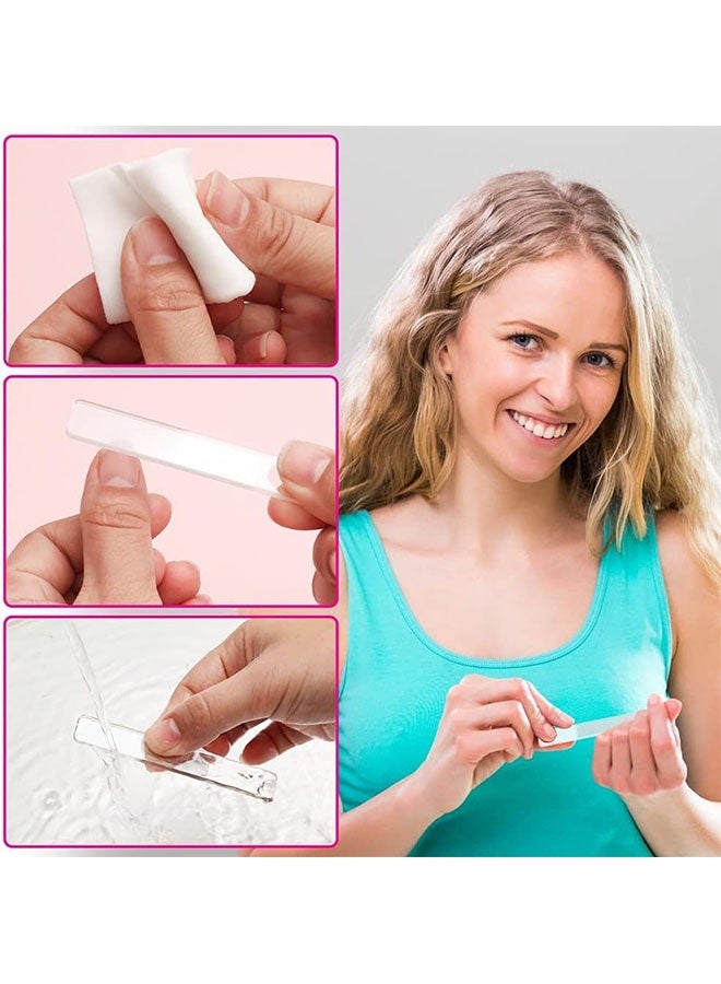 6 قطع نانو زجاج ملفات الأظافر ، مجموعة ملفات الأظافر الكريستالية الدقيقة ، أدوات الأظافر المنكير المهنية لاستخدام الصالون المنزلي - Image 4