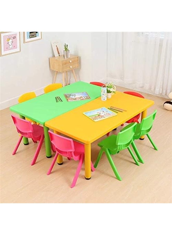 Rainbow Toys مجموعة طاولة وكراسي للأطفال من RBW TOYS، طاولة دراسة للأطفال، طاولة منزلية، مجموعة واجبات منزلية للكتابة، مجموعة قراءة للطلاب (أخضر)  - Image 1