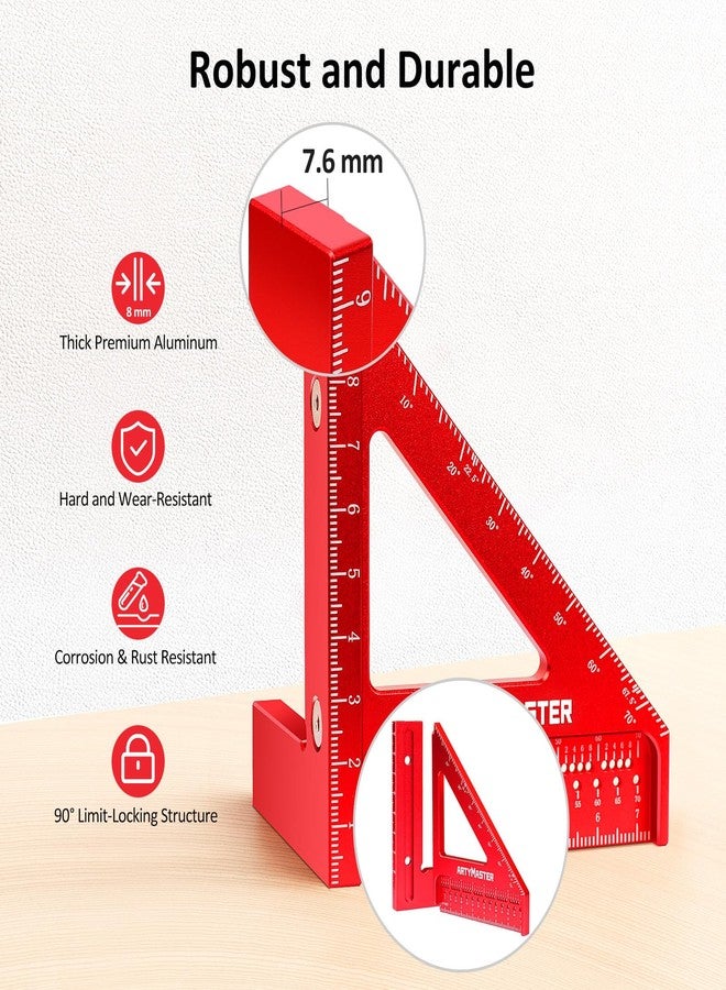 ArtyMaster 3.8＂Measuring Square Ruler WT102C - Image 5