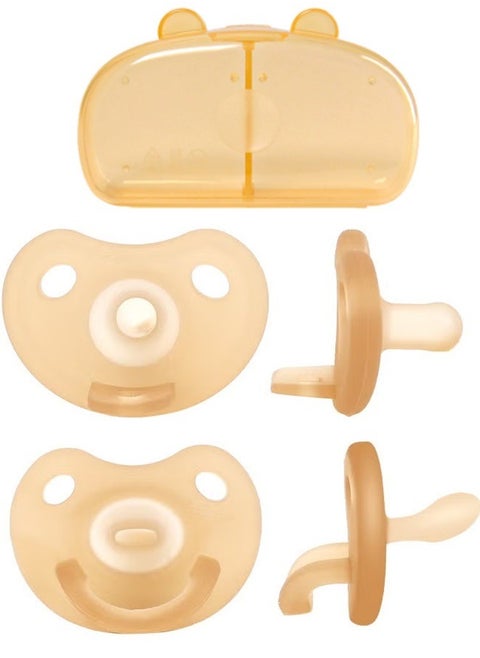 2-Pack Silicone Baby Pacifier with Storage Case – BPA-Free, Anti-Colic Soother for Newborns, Infants & Toddlers (0–24 Months)