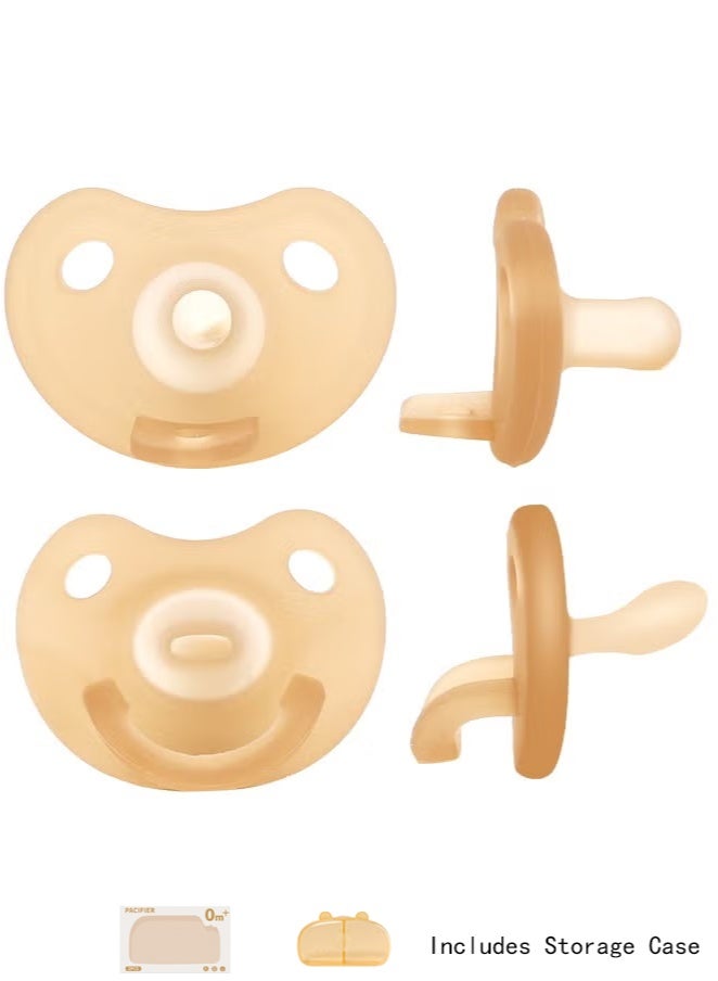 موميلو لهاية سيليكون مضادة للمغص مع علبة تخزين للأطفال من عمر 0-24 شهرًا - Image 1