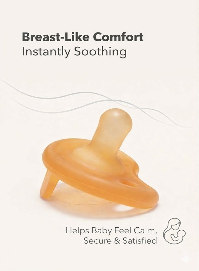 لهايات أطفال من السيليكون فائقة النعومة لعمر 0–24 شهر، تصميم بإحساس مشابه للرضاعة الطبيعية وشكل الإبهام، مزودة بفتحات تهوية كبيرة، خالية من BPA، عبوة من قطعتين - Image 3