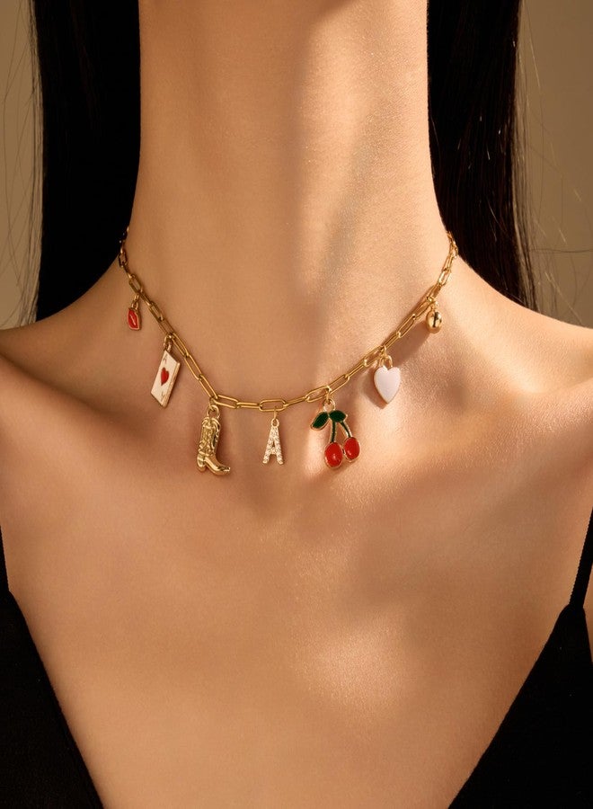 يور أولويز تشارم قلادة ساحرة مجوهرات غربية للنساء قلادات لطيفة قلادة بوهو الأولية إكسسوارات الكرز ملابس حفلات ريفية للنساء هدايا عيد الميلاد حشو الجوارب - Image 2