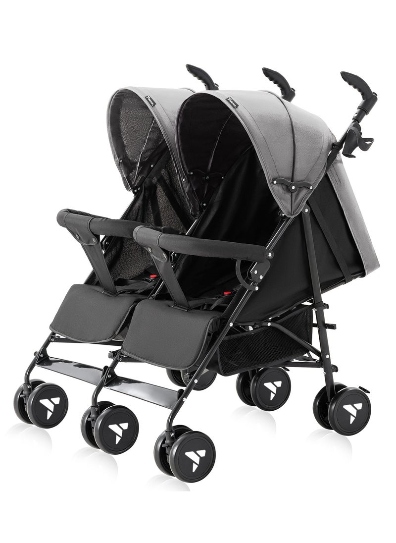 TEKNUM Teknum Twin Stroller Fellow - Grey  - Image 1