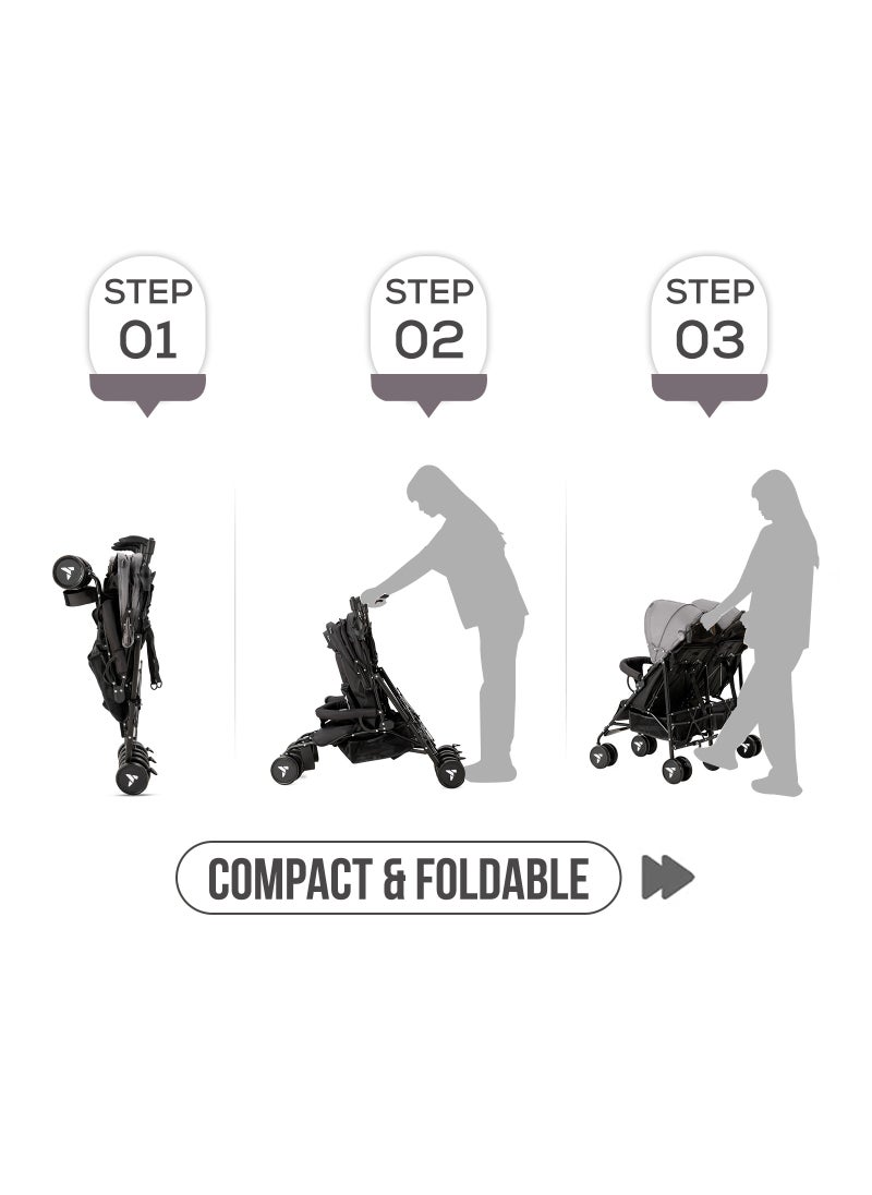 TEKNUM - Teknum Twin Stroller Fellow - Grey - Image 1