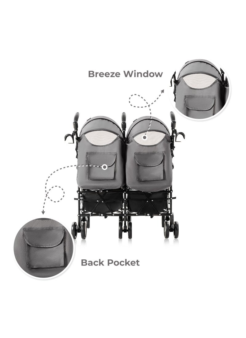 TEKNUM - Teknum Twin Stroller Fellow - Grey - Image 1