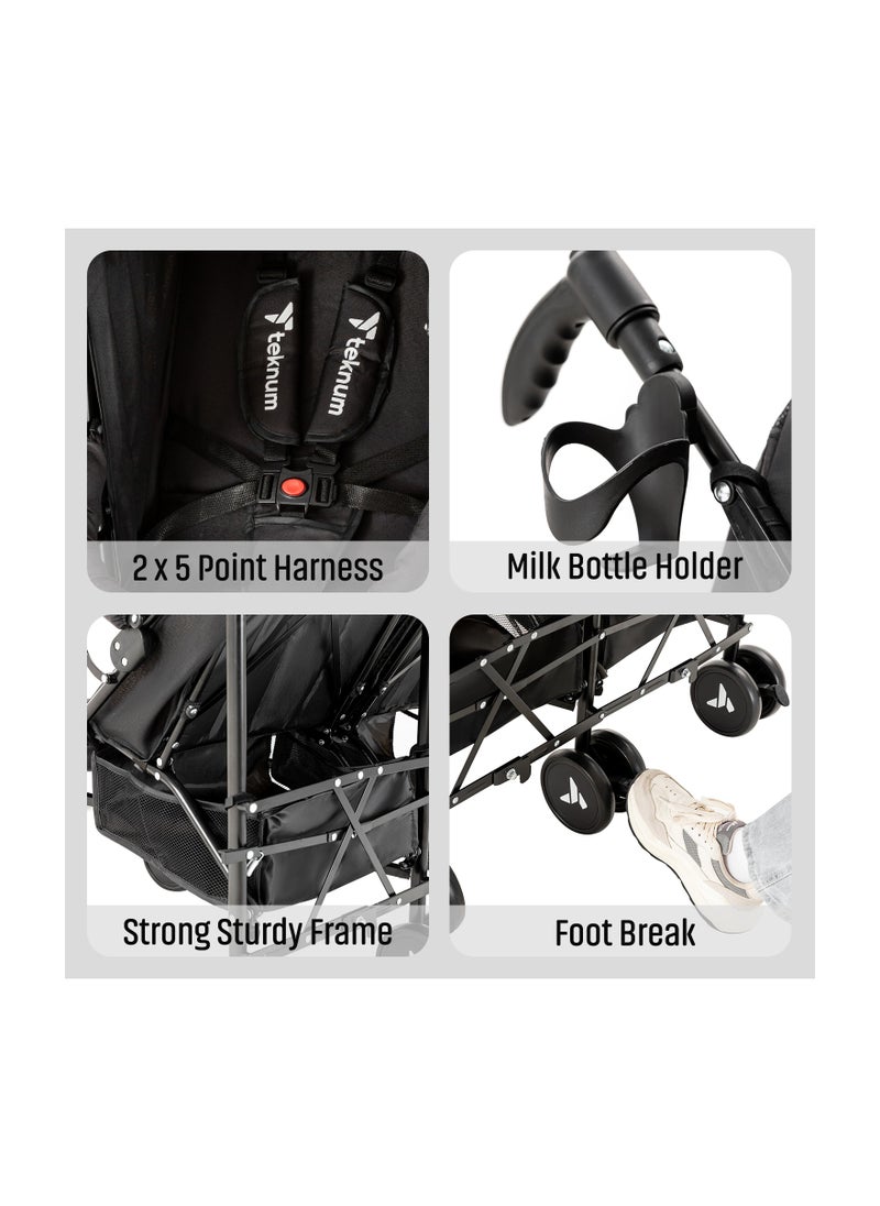 TEKNUM Teknum Twin Stroller Fellow - Grey  - Image 3