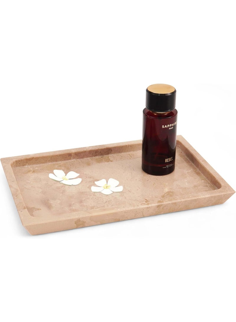 RADICALn Handmade Verona Marble Serving Tray 12 Inch Rectangular Food Serving Platter Decorative Coffee Table Kitchen Serving Tray Home Decor Gift - Image 1