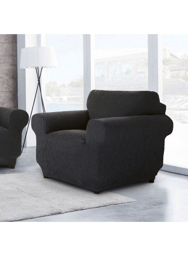 SOFA SKIN Nueva Textura Diamante 1-Seater Sofa Cover Dark Grey 70-110 cm 55963 - Image 3