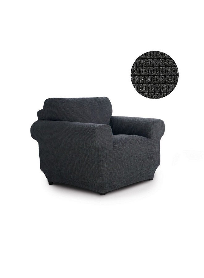 SOFA SKIN Nueva Textura Diamante 1-Seater Sofa Cover Dark Grey 70-110 cm 55963 - Image 2