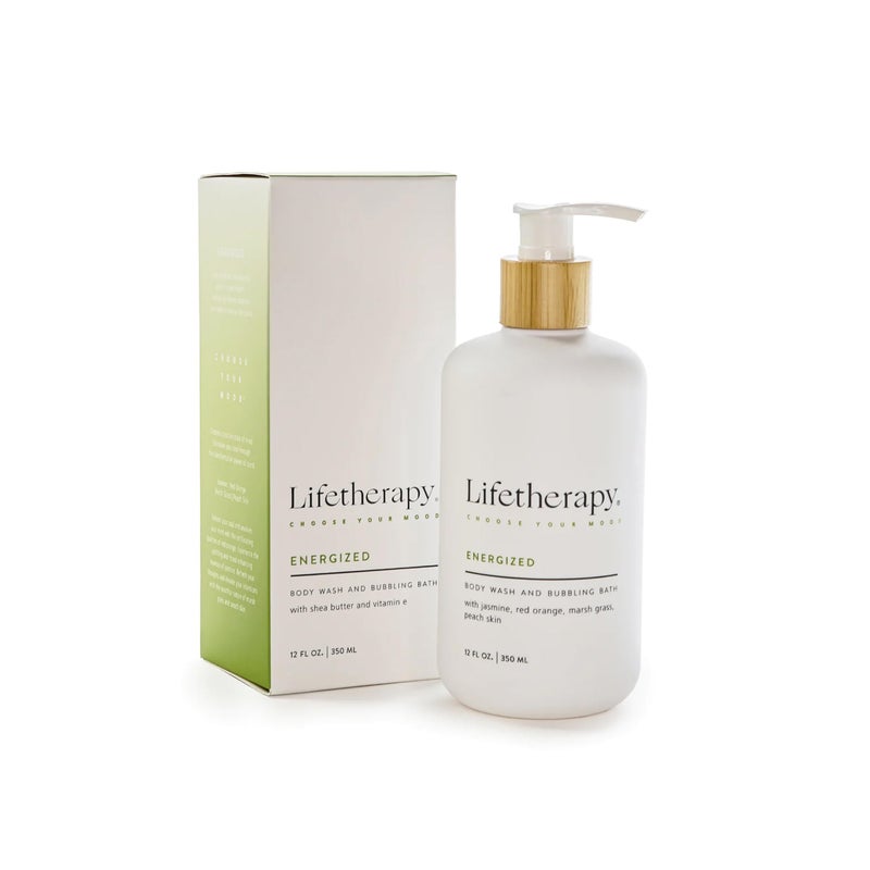 Lifetherapy 3in1 Body Wash Bubble Bath Hand Wash Energized Clean SkinLoving Formula Vegan Gluten Free Nourishing Revitalizing Thoughtfully Crafted Fragrance for SelfCare 12oz