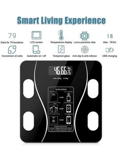 Generic Wireless Intelligent Digital Bathroom Tempered Glass Platform BMI Scale, Body Fat Scale, Body Composition Analyzer with Smartphone Application and Bluetooth synchronous Scale  - Image 3