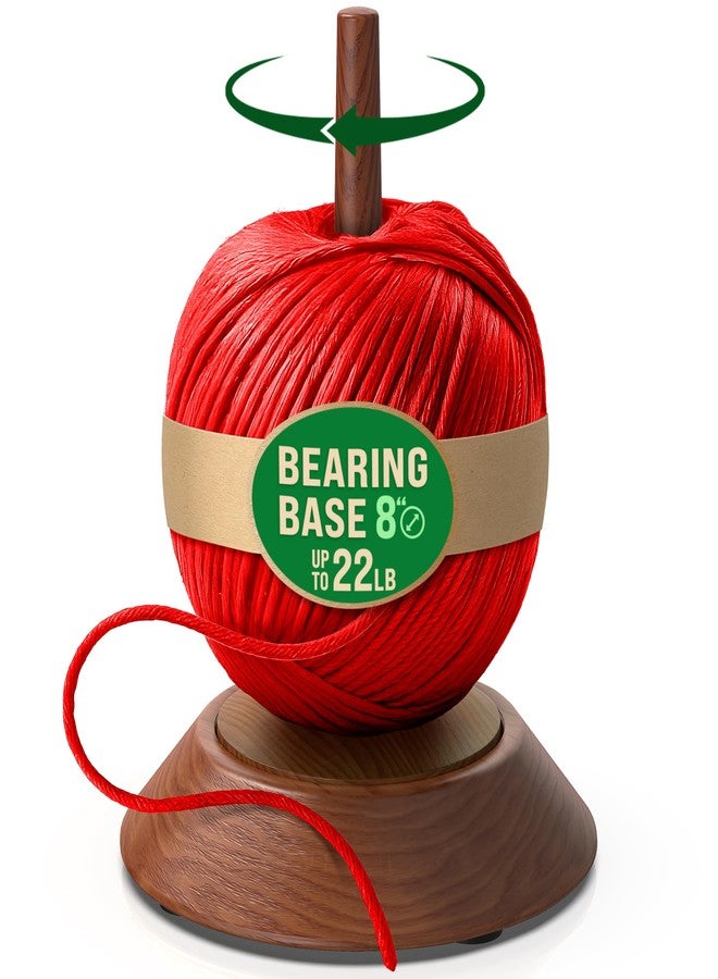 BARVA Portable Chunky Yarn Holder 22 Lb | Smooth Bearing Spinner & Big Rubber Anti Slip Pads for Stability | European Wood Crochet Accessories | Compact Fiber Pro Tools | Top Crafts & Gifts for Women - Image 1