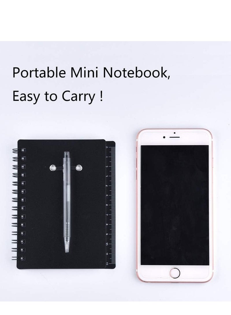 4-Pack Black Spiral Notebooks with Pen, Sticky Notes & Page Markers - Perfect for Office & School Planning - Image 4