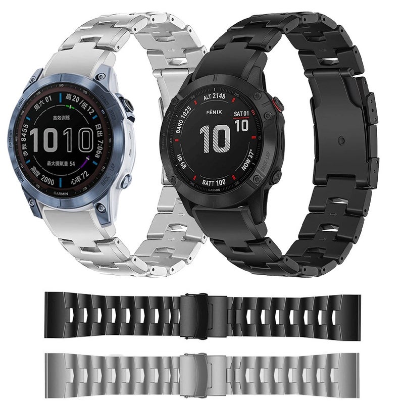 S-TOP For Garmin Tactix 7 26mm Titanium Alloy Quick Release Watch Band(Titanium Gray) - Image 3