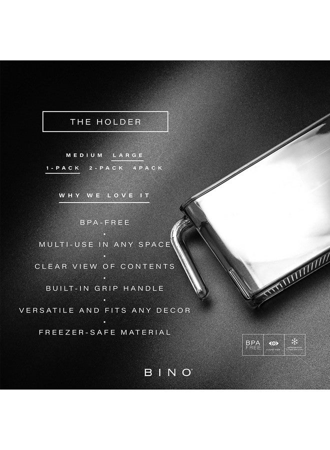 BINO | Clear Storage Organizer | THE HOLDER COLLECTION | Clear Containers for Organizing with Built-in Handles | Pantry Organization and Storage | Fridge Organizer | Smart Storage Bin Cabinet | Large - Image 2