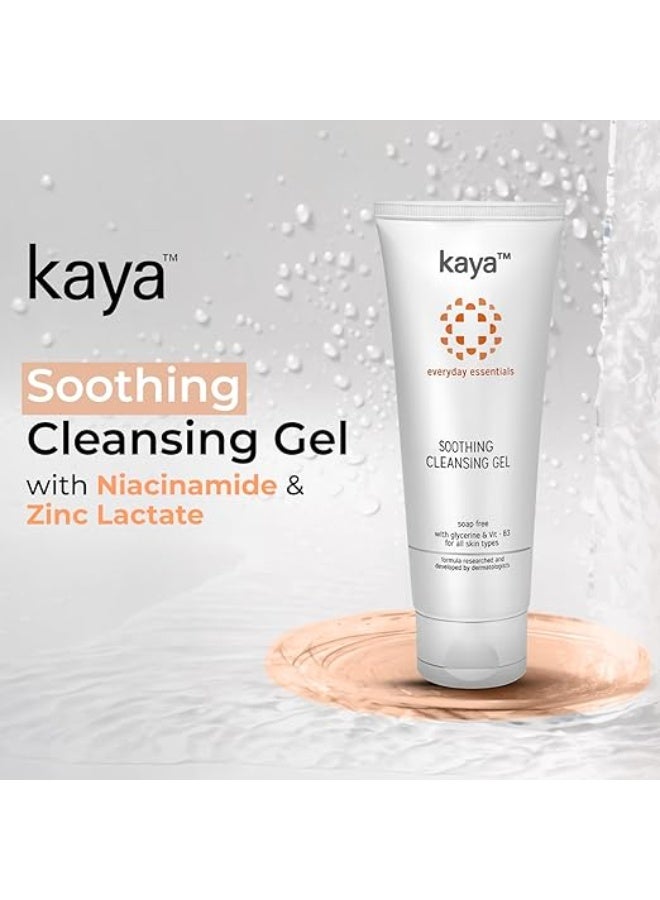 Kaya Clinic Soothing Face Cleanser | Gentle, Hydrating Daily Cleanser for Sensitive & Oily Skin | Dermatologist Developed | 22 Years Expertise | Mild, Soap-Free Formula | 100ml - Image 2