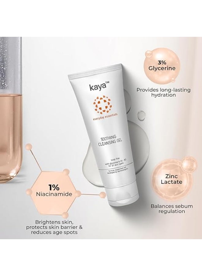 Kaya Clinic Soothing Face Cleanser | Gentle, Hydrating Daily Cleanser for Sensitive & Oily Skin | Dermatologist Developed | 22 Years Expertise | Mild, Soap-Free Formula | 100ml - Image 4