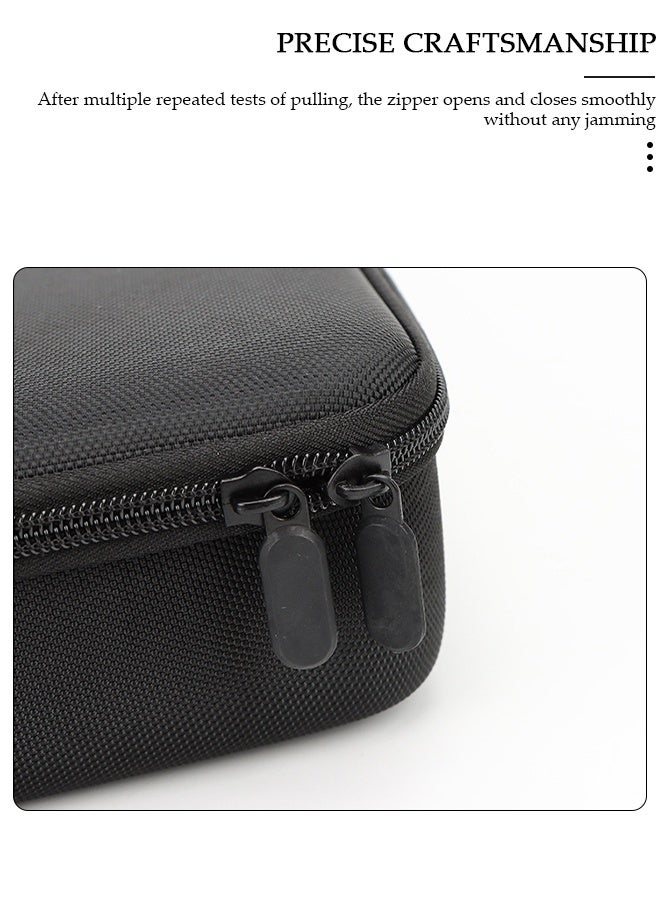 DUNISO منظم حقيبة سفر لساعتين، منظم تخزين وعرض مع وسادة ساعة مبتكرة، يناسب الساعات الكبيرة حتى 60 ملم (أسود، فتحتان) - Image 4