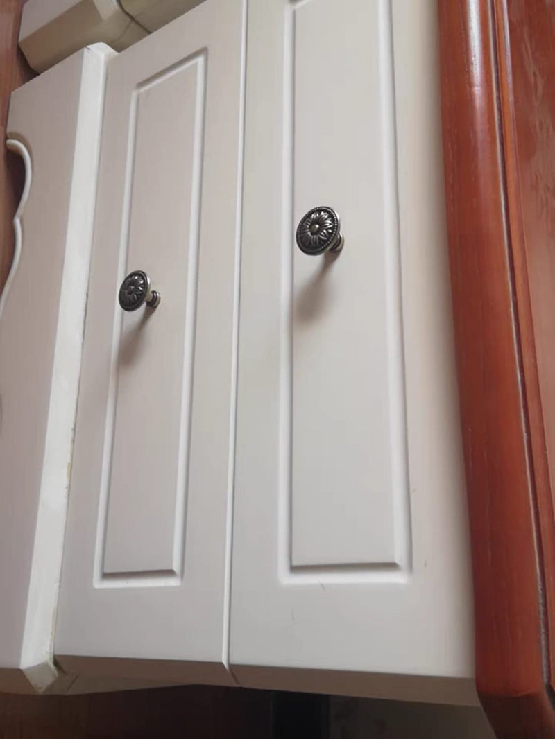 bnafes مقبض سحب معدني على شكل زهرة من Bnafes، مقبض باب للدرج، لون برونزي (عبوة من 8 قطع) - Image 5