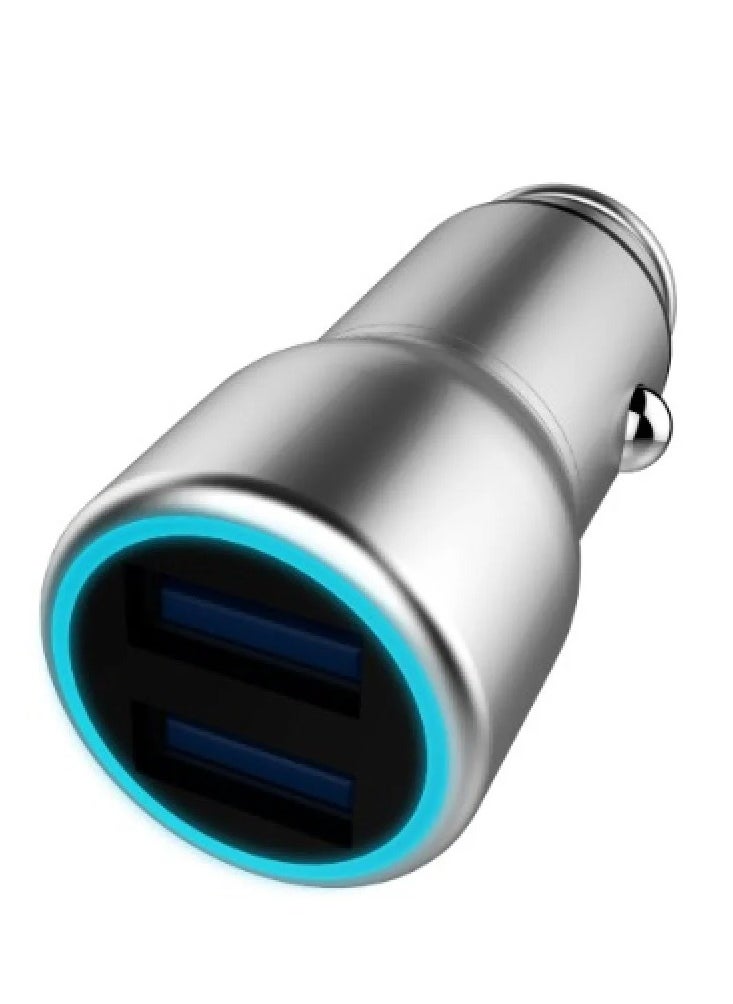 Spark Berry - Spark Berry 40W Dual USB Fast Car Charger Silver - Image 1