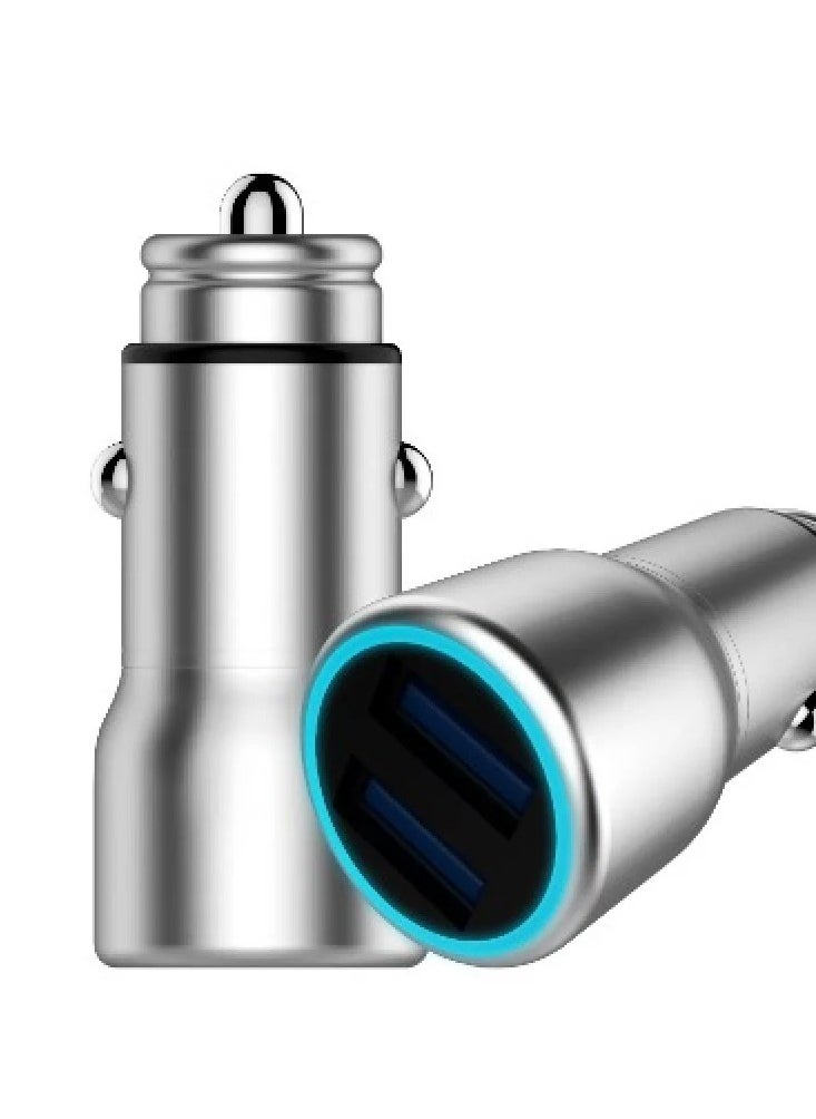 Spark Berry - Spark Berry 40W Dual USB Fast Car Charger Silver - Image 1