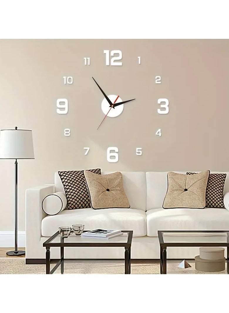 NIBEMINENT Modern 3D Digital Wall Clock Large Luminous Display Silent Operation Perfect For Living Room & Bedroom (The Luminous Style Only Emits Light In Dark Environments)  - Image 1