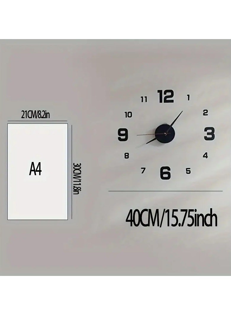 NIBEMINENT Modern 3D Digital Wall Clock Large Luminous Display Silent Operation Perfect For Living Room & Bedroom (The Luminous Style Only Emits Light In Dark Environments)  - Image 5