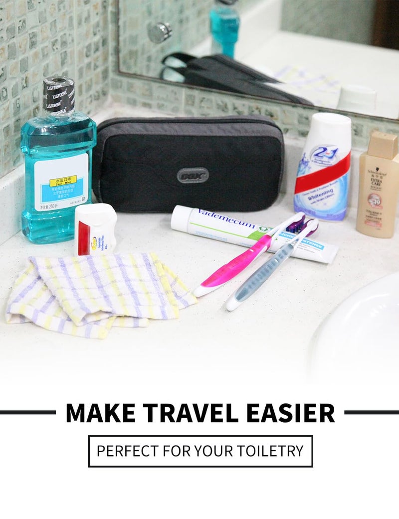 GOX Travel Toiletry Bag Dopp Kit Case for Men Multifunction Packing Organizer Pouch(Black) - Image 2