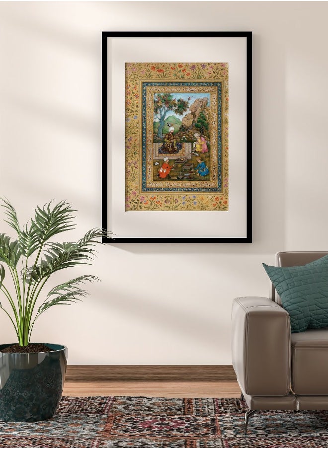 Generic - Shah Tahmasp In The Mountains (Traditional Persian Miniature Painting by Farrukh Beg) Hi-Res Giclée Art Print, also available Framed - Image 1