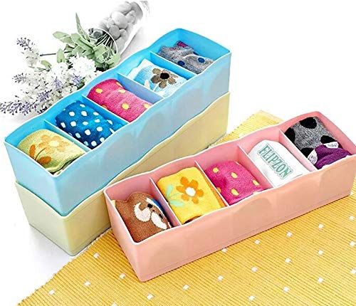 FLIPZON FLIPZON Multipurpose Plastic Storage Drawer for Socks Undergarments Multiuse Portable Storage Organizer for Gloves Handkerchiefs Masks Small Pack of 3  - Image 1
