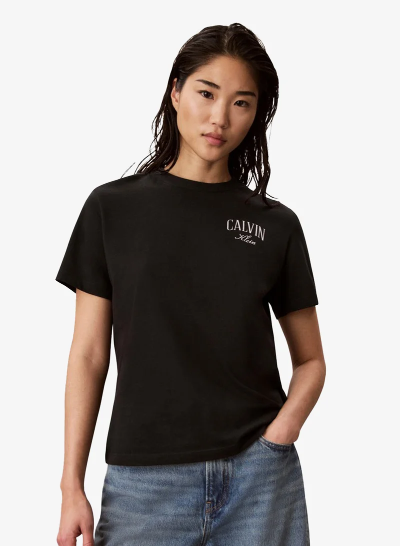 Calvin Klein Jeans Metallic Logo Crew Neck T-Shirt