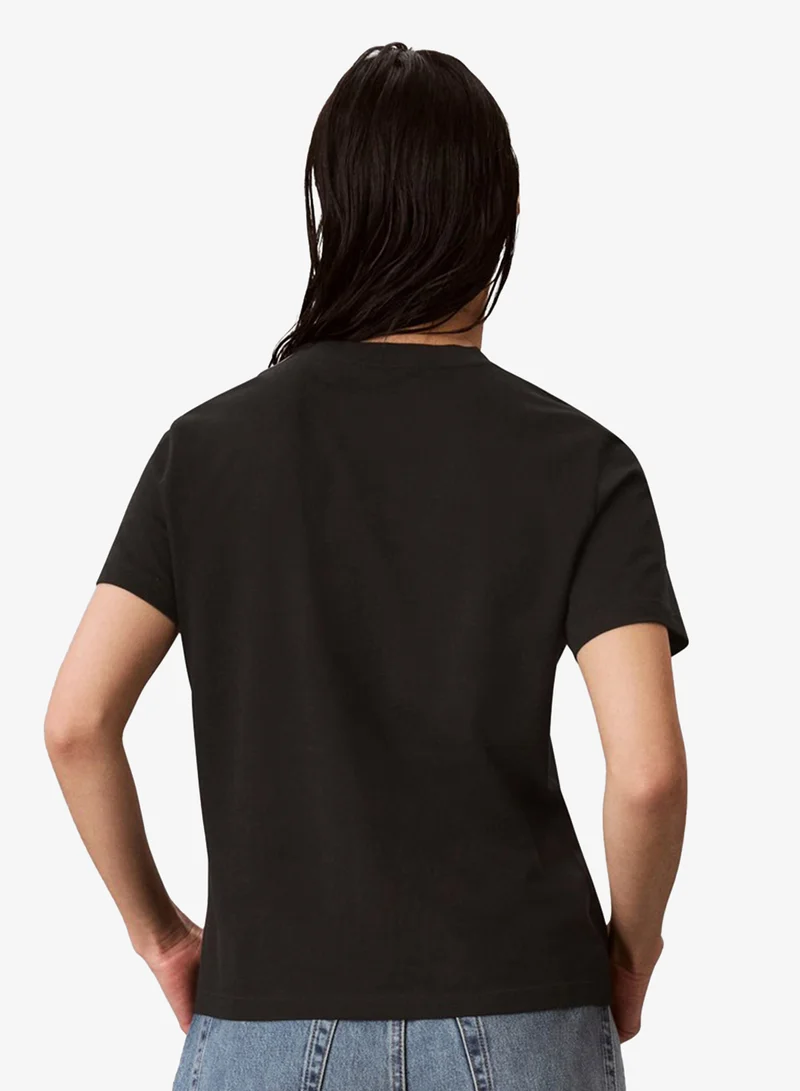 Calvin Klein Jeans Metallic Logo Crew Neck T-Shirt