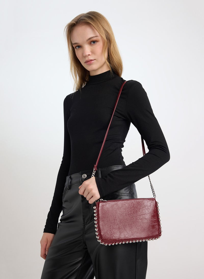 DeFacto Studded Faux Leather Crossbody Bag  - Image 4