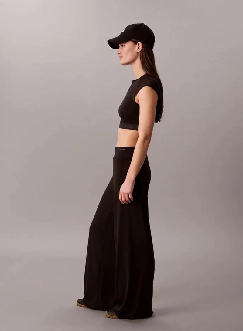 Calvin Klein Black Performance Wide Leg Sculpt Trousers for Women | Best Price UAE