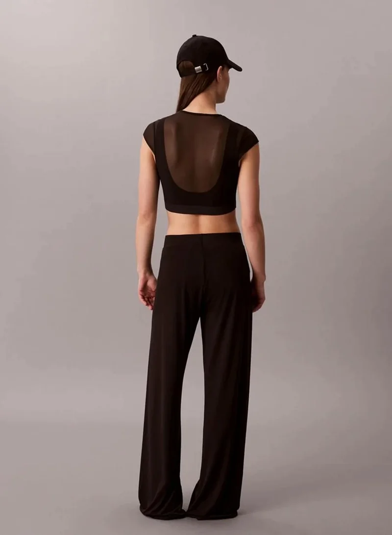 Calvin Klein Black Performance Wide Leg Sculpt Trousers for Women | Best Price UAE