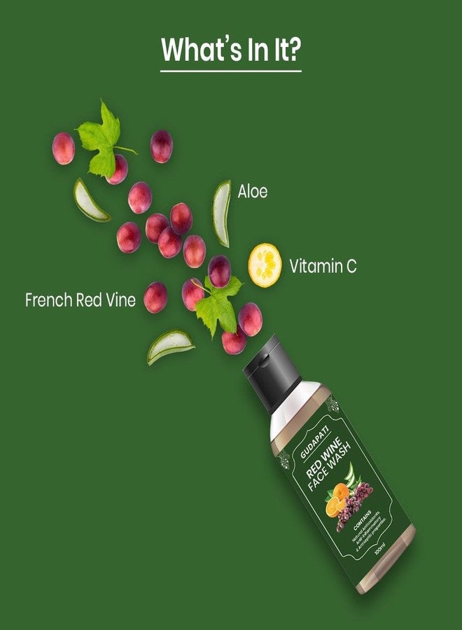 غسول الوجه بالنبيذ الأحمر من جوداباتي® لتنظيف عميق | مُهدئ، مُنظف فائق، مُتحكم في الزيوت الزائدة، ومُعزز للإشراقة | خلاصة العنب الأحمر لبشرة مُشرقة | مناسب لجميع أنواع البشرة - 100 مل - Image 2
