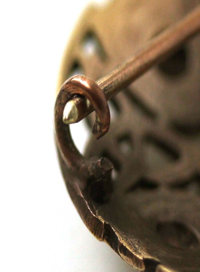 LynnAround Bronze Gold Nordic Viking Shield Brooches,Clothes Fasteners - Cloak, Shawl, Scarf Pin, Celtic Irish Norse Vintage Jewelry (Brooch) - Image 3