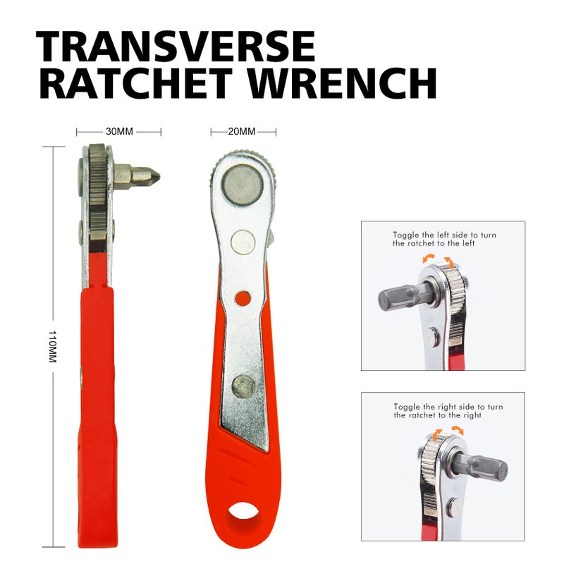 TOOLMAK Ratcheting Screwdriver Set Screwdriver 42 in 1 Ratchet Wrench Set, With Rotatable Ratchet Handles ï¼† Storage Case, Household Repair Tool Kits for Bike - Image 4