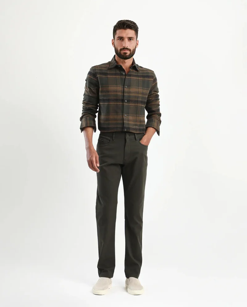 Rare Rabbit Men's Regular Fit Checked Shirt