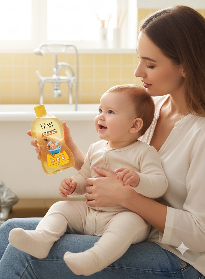 فياح شامبو فيا للأطفال المرطب 500 مل - تركيبة لطيفة لا تسبب الدموع لشعر ناعم ونظيف - Image 3