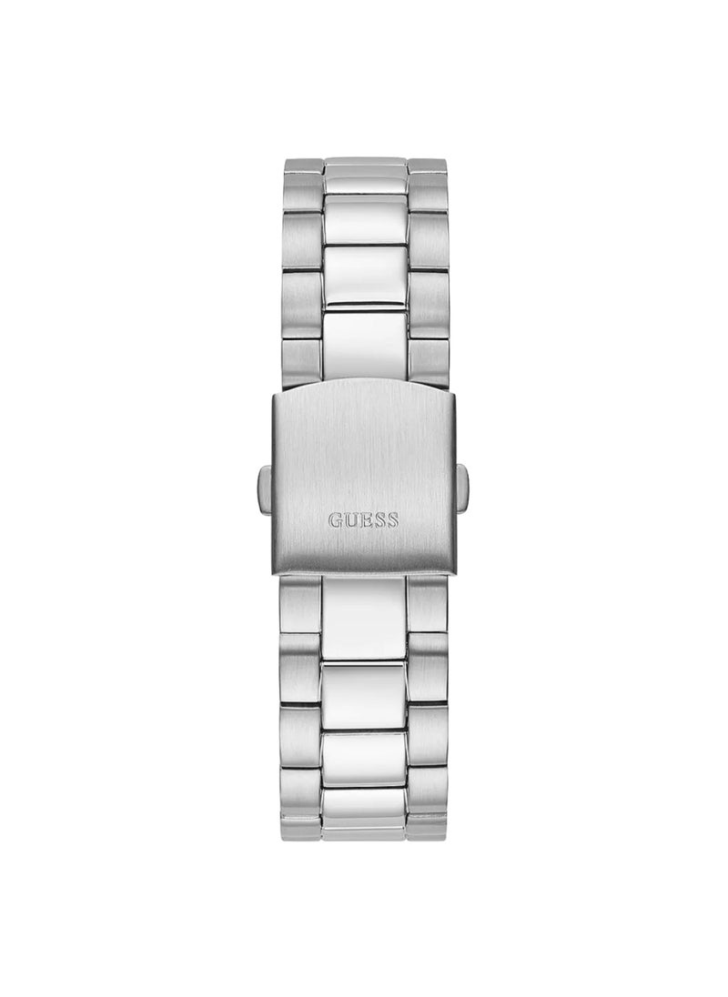 GUESS - Men's Silver Tone Day/Date Watch - GW0265G11 - Image 1