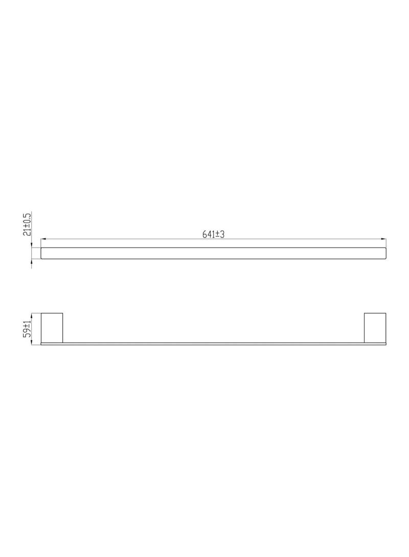 HESANIT Bathroom Accessory Single Towel Rail 60cm Chrome - A400-1 - Image 5