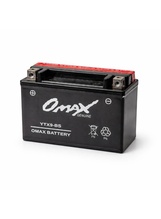 OMAX YTX9-BS Motorcycle Battery 12V 8Ah AGM Maintenance-Free Sealed Bike Battery - Image 5