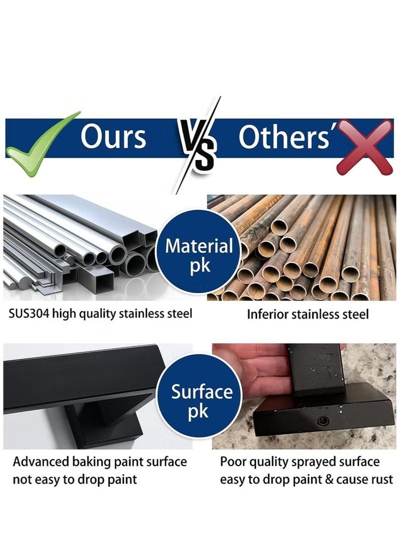 Beauenty 5 Piece Bathroom Hardware Accessories Set, Wall Mount Stainless Steel Toilet Paper and Towel Holder - Image 3