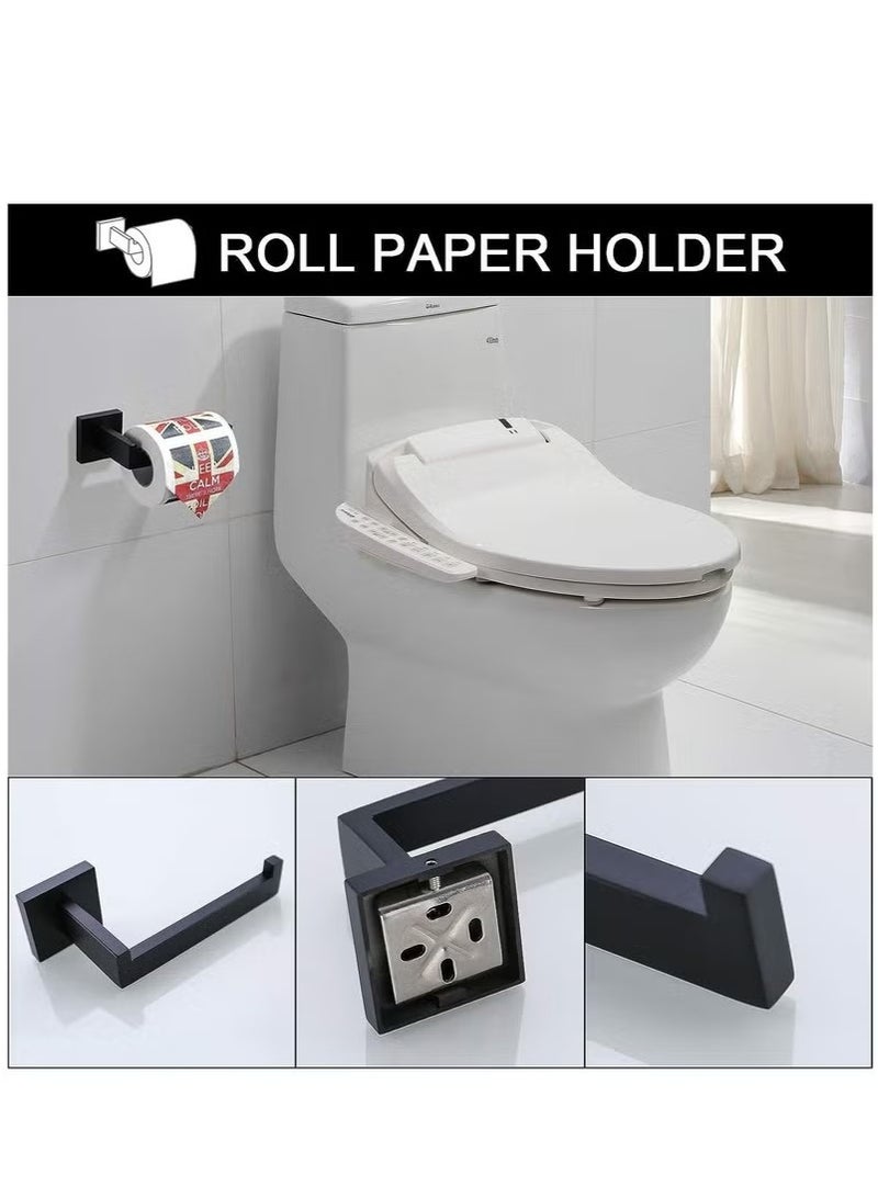 Beauenty 5 Piece Bathroom Hardware Accessories Set, Wall Mount Stainless Steel Toilet Paper and Towel Holder - Image 5