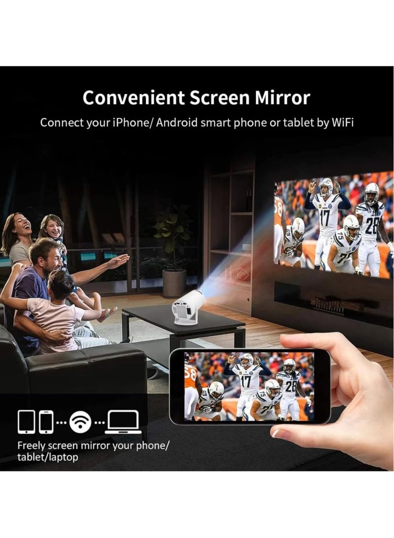 ريتش لايف جهاز عرض محمول ذكي | 4K/1080 Full HD مع شاشة 130 بوصة | نظام تشغيل Android مدمج ومكبر صوت، تركيز تلقائي، اتصال HDMI/USB، تصميم مدمج للمسرح المنزلي الداخلي والخارجي  - Image 3