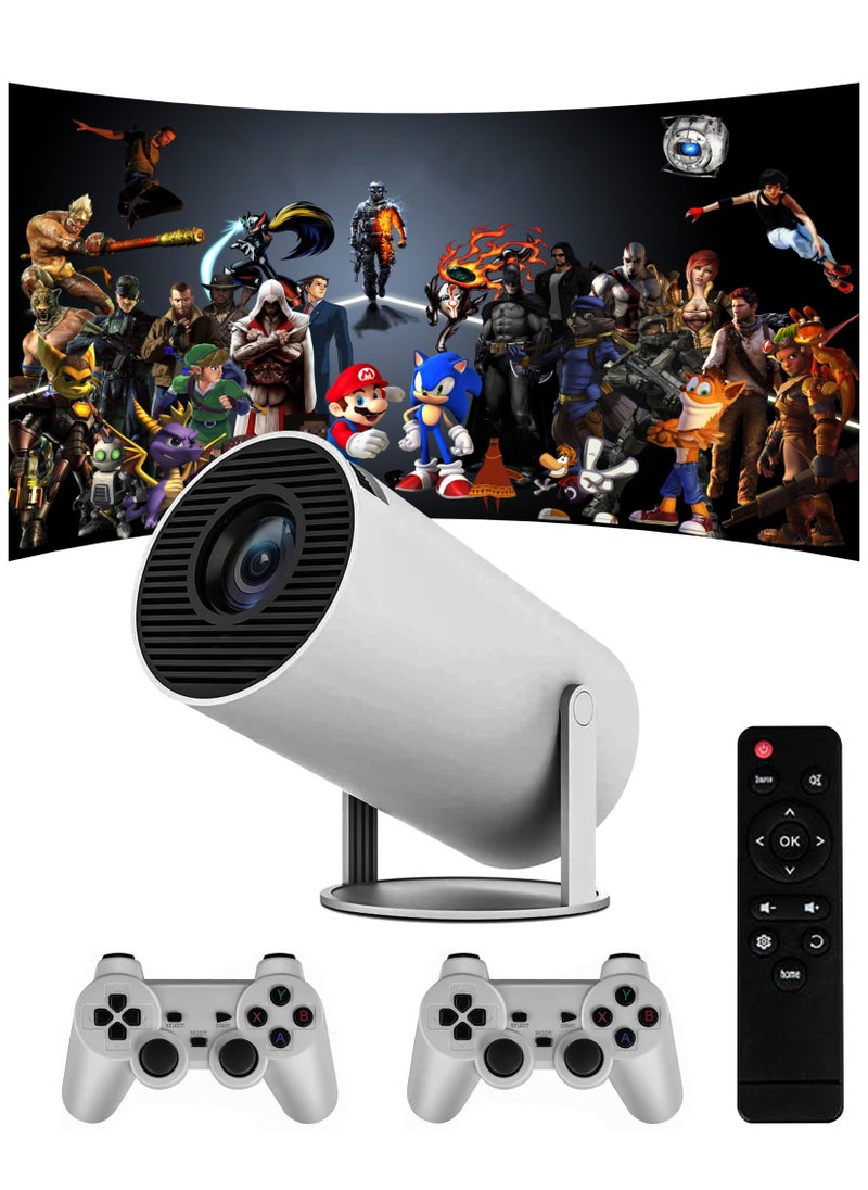 Rich Life - Smart Portable Projector | 4K/1080 Full HD with 130" Display | Built-in Android OS and Speaker, Auto Focus, HDMI/USB Connectivity, Compact Design for Indoor & Outdoor Home Theater - Image 1