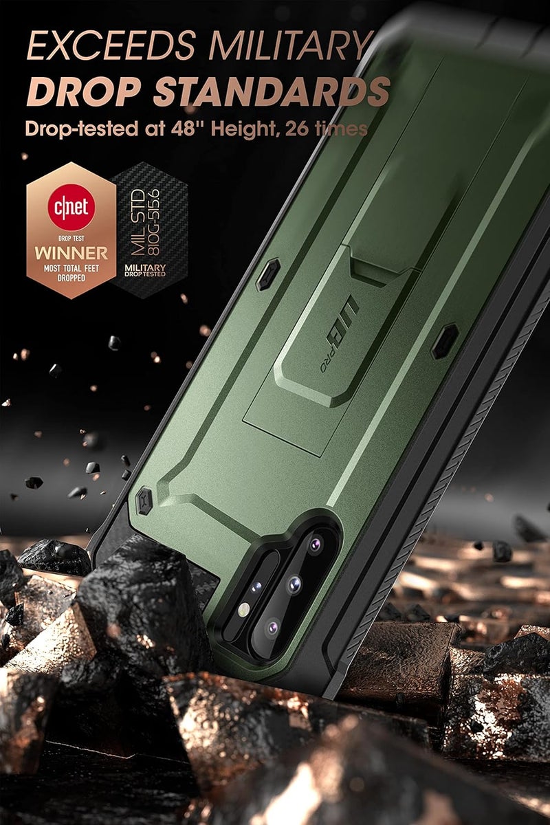 SupCase for Samsung Galaxy Note 10 Plus/Note 10 Plus 5G Case (Unicorn Beetle Pro), [Built-in Stand & Belt Clip] Full-Body Rugged Phone Case Without Screen Protector for Galaxy Note 10 Plus, Guldan - Image 3