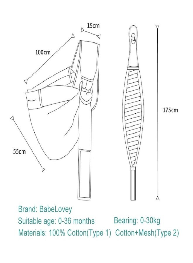 DROZIP Baby Carrier Newborn to Toddler, Ergonomic Baby Wraps Carrier, Adjustable Baby Sling, Lightweight Breathable Baby Carrier Wrap with Thick Shoulder Straps for 0-36 Months Infant - Image 4